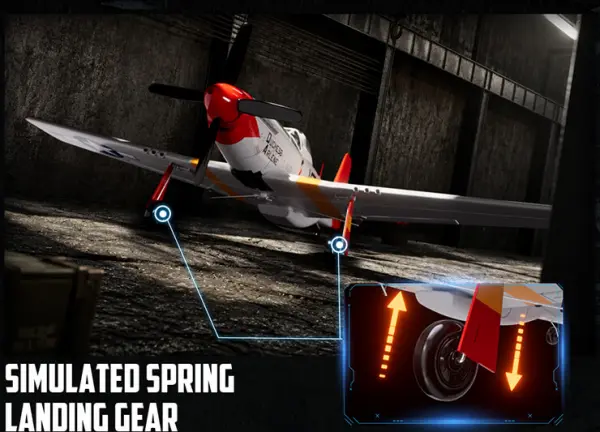 Volantex P-51D Mustang 500mm RTF with Gyro - Red — image 2 of 20