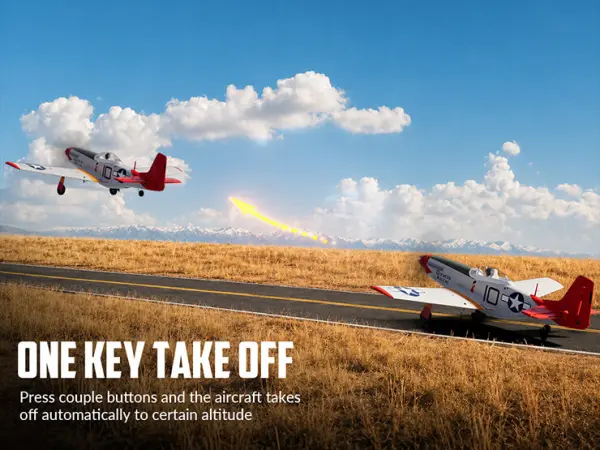 Volantex P-51D Mustang 500mm RTF with Gyro - Red — image 17 of 20