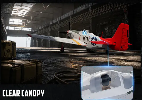 Volantex P-51D Mustang 500mm RTF with Gyro - Red — image 19 of 20