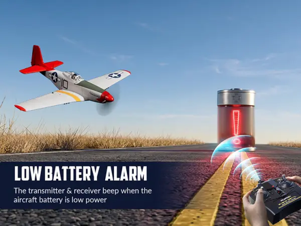 Volantex P-51D Mustang 500mm RTF with Gyro - Red — image 9 of 20