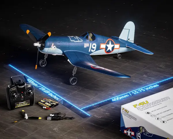 Volantex F4U Corsair Brushless With Gyro RTF - Blue &mdash; image 3 of 10