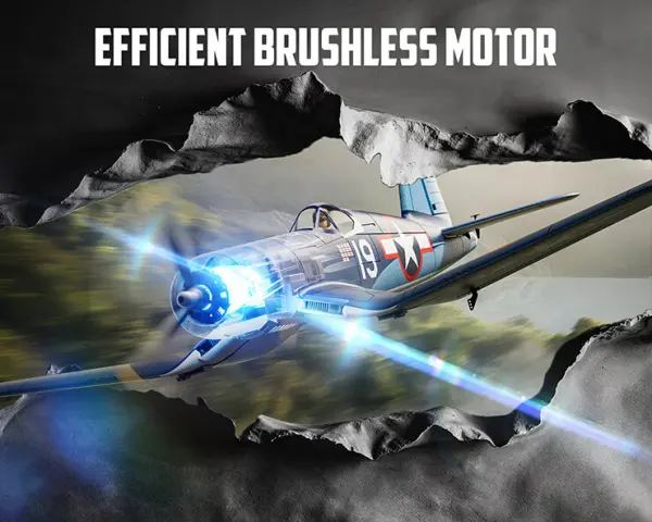 Volantex F4U Corsair Brushless With Gyro RTF - Blue &mdash; image 6 of 10