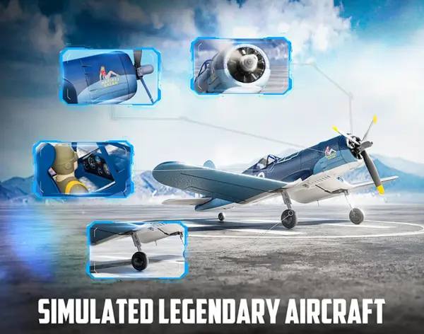 Volantex F4U Corsair Brushless With Gyro RTF - Blue &mdash; image 4 of 10