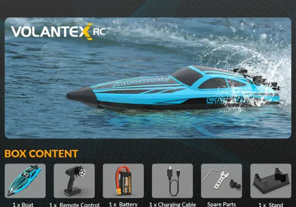 Volantex Arrobolt SR40 40mm Brushless Boat ARTR - Blue — image 2 of 14
