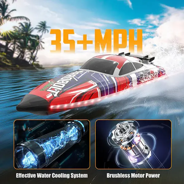 Volantex Arrobolt Lumen SR40 Brushless Boat RTR Combo - Red — image 3 of 20