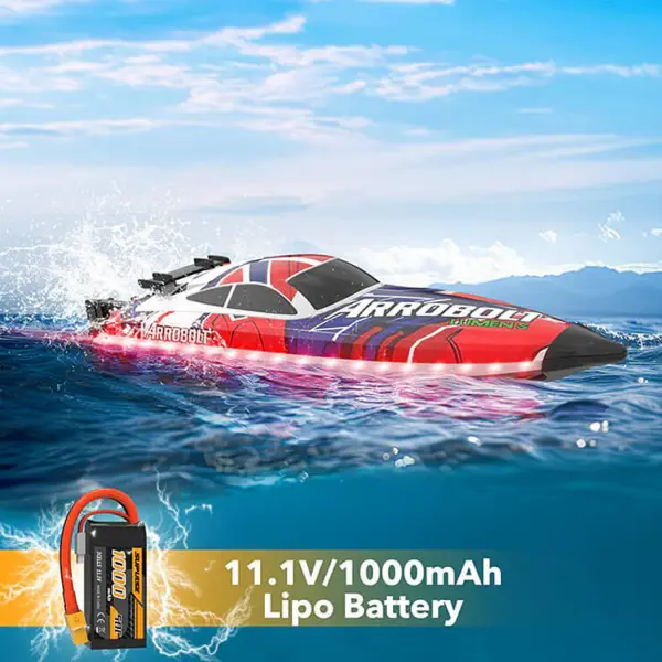 Volantex Arrobolt Lumen SR40 Brushless Boat RTR Combo - Red — image 2 of 20