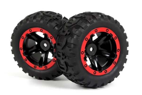 Slyder MT Wheels/Tires Assembled (Black/Red)