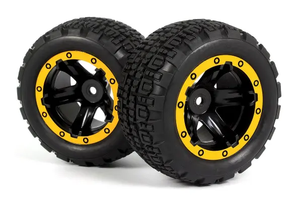 Slyder ST Wheels/Tires Assembled (Black/Yellow) &mdash; image 2 of 2