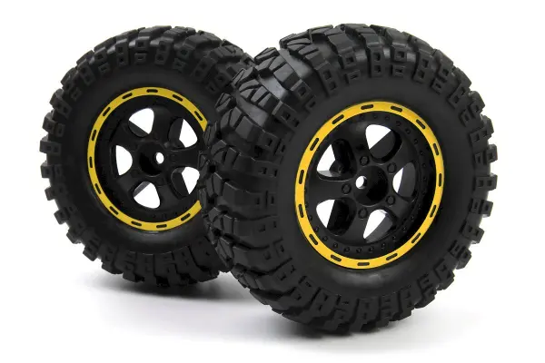 Smyter Desert Wheels/Tires Assembled (Yellow/2pcs) &mdash; image 2 of 2