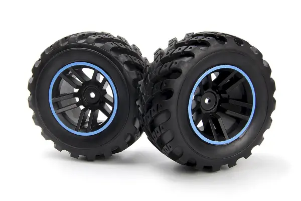 Spryte Wheels/Tires Assembled (Black/Blue) &mdash; image 2 of 2