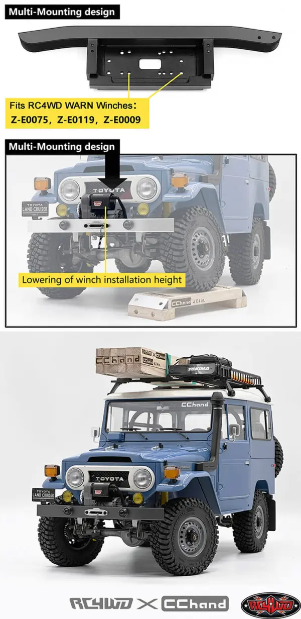 RC4WD Classic Front Bumper With Lowered Winch Mount Cruiser BL — image 5 of 5