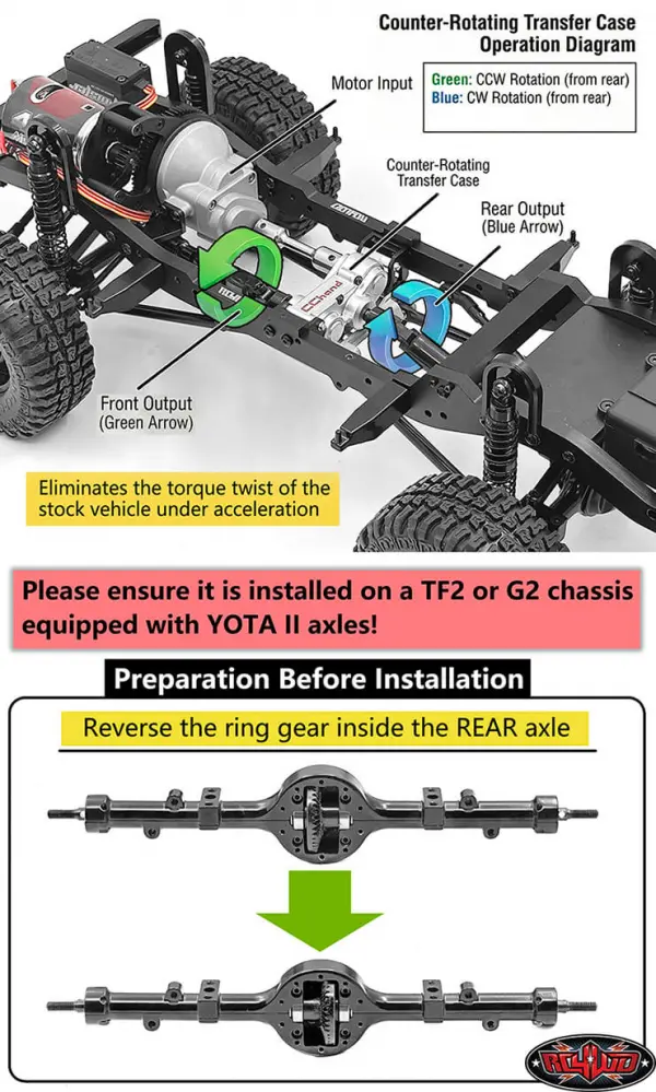 RC4WD CR Transfer Case For Trail Finder 2/Gel 2 (1.47/1) — image 4 of 10