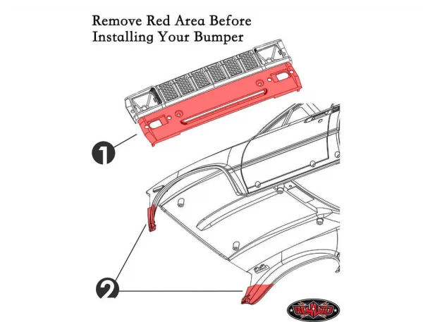 RC4WD Rough Stuff Metal Front Bumper For RC4WD Trail Finder 2 (Hel