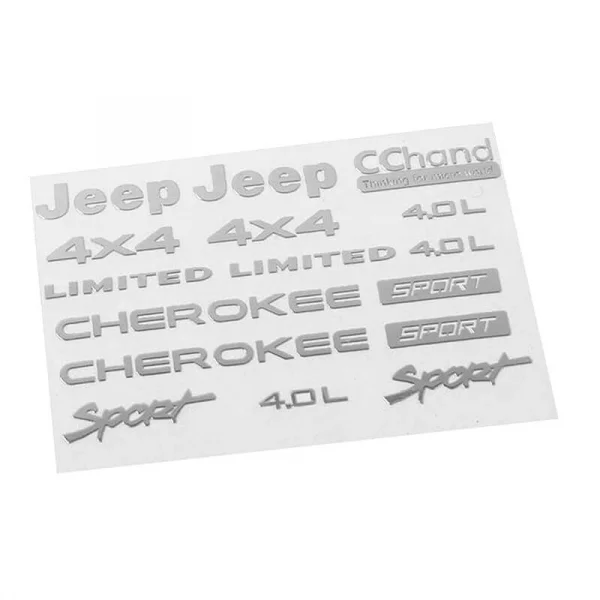 RC4WD Metal Emblem Set for Axial SCX10 XJ (Silver)