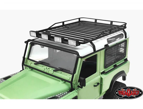 RC4WD Roof Rack With Light Pods For 1:18 Gelande D90 (Black)