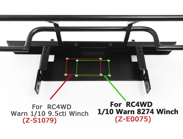 RC4WD Rhino Front Bumper For RC4WD Gelande 2 Cruiser (Black)