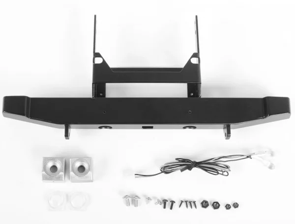 RC4WD Solid Rear Bumper W/Lights For Axial SCX10 II Xj (Black) &mdash; image 4 of 6