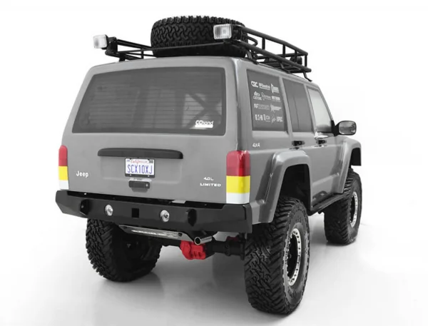 RC4WD Solid Rear Bumper W/Lights For Axial SCX10 II Xj (Black) &mdash; image 5 of 6