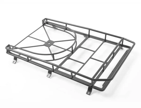 RC4WD Krabs Roof Rack W/Spare Tire Mount For Axial SCX10 II Xj (Black)