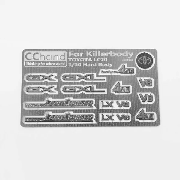 RC4WD Metal Emblems for Toyota Killerbody LC70 &mdash; image 5 of 5