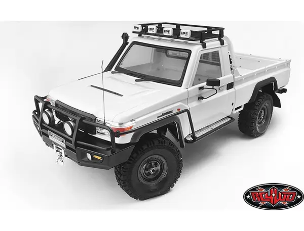 RC4WD Trifecta Front Bumper - Sliders + Side Bars For Land Cruiser LC70 Body (Black) &mdash; image 7 of 13