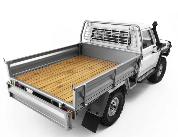 RC4WD Kober Rear Bed W/Tire Holder + Mud Flaps For RC4WD Tf2 Lwb Toyota Lc70 (Silver) — image 11 of 13