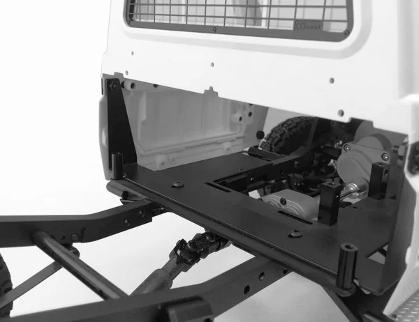 RC4WD Kober Rear Bed W/Tire Holder + Mud Flaps For RC4WD Tf2 Lwb Toyota Lc70 (Silver) — image 2 of 13