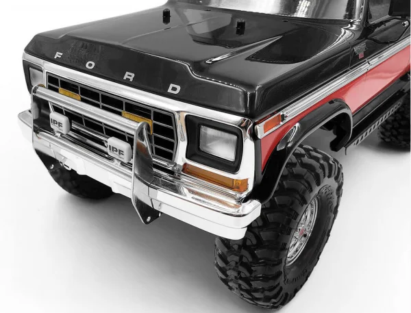 RC4WD Cowboy Front Grille Guard W/Lights For Traxxas TRX-4 79 Bronco Ranger Xlt (Silver)