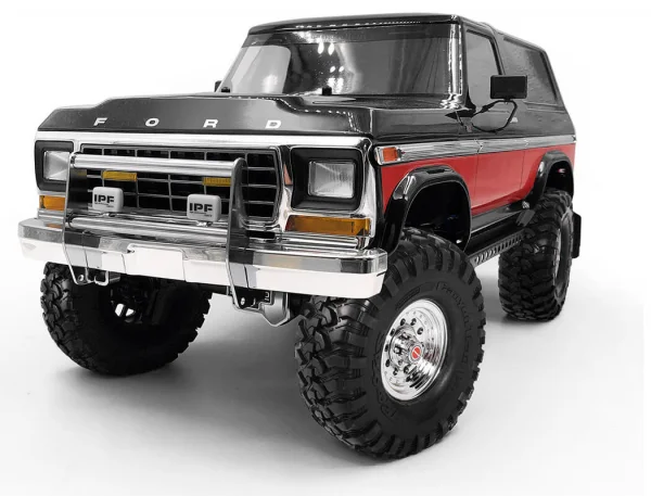 RC4WD Cowboy Front Grille Guard W/Lights For Traxxas TRX-4 79 Bronco Ranger Xlt (Silver)