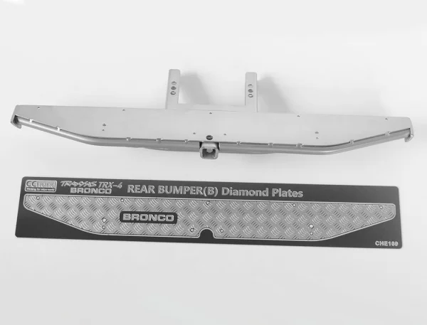 RC4WD Ks Rear Bumper For Traxxas TRX-4 79 Bronco Ranger Xlt (Silver)