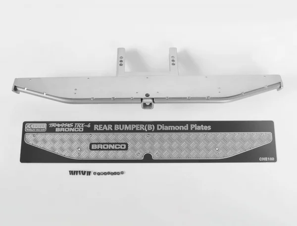 RC4WD Ks Rear Bumper For Traxxas TRX-4 79 Bronco Ranger Xlt (Silver)