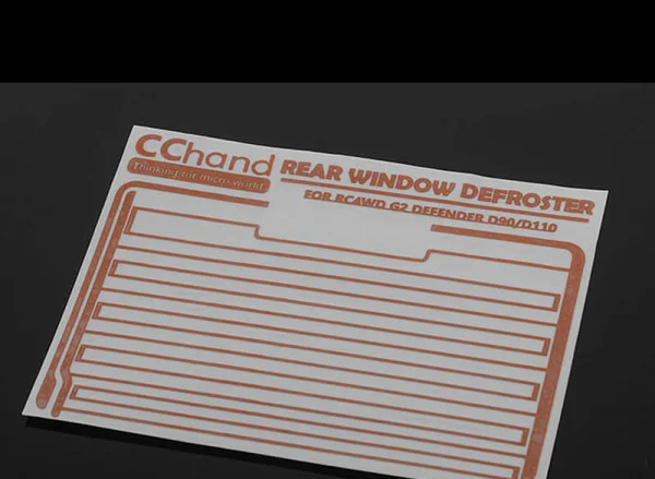 Rear Window Defroster Decal for Gelande II (D90/D110) RC4WD