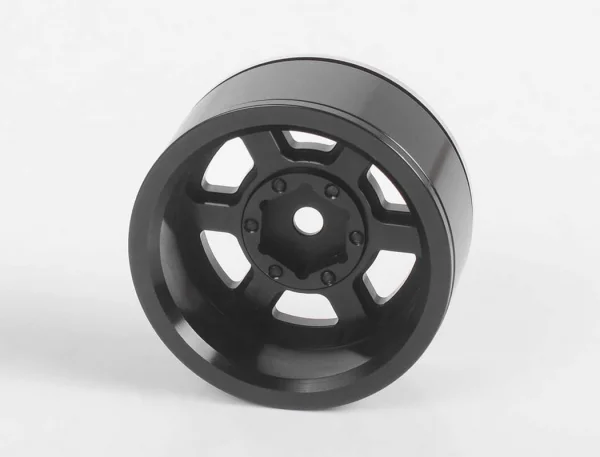 RC4WD Six-Spoke 1.55 Internal Beadlock Wheels (Black)