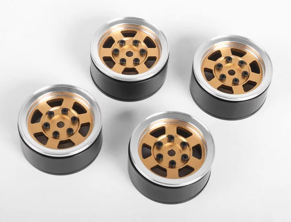 RC4WD Six-Spoke 1.55 Internal Beadlock Wheels (Gold)