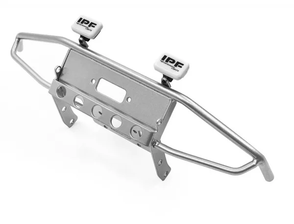 RC4WD Guardian Steel Front Winch Bumper W/Ipf Lights For Axial 1:10 SCX10 II Umg10 (Silver) &mdash; image 4 of 10