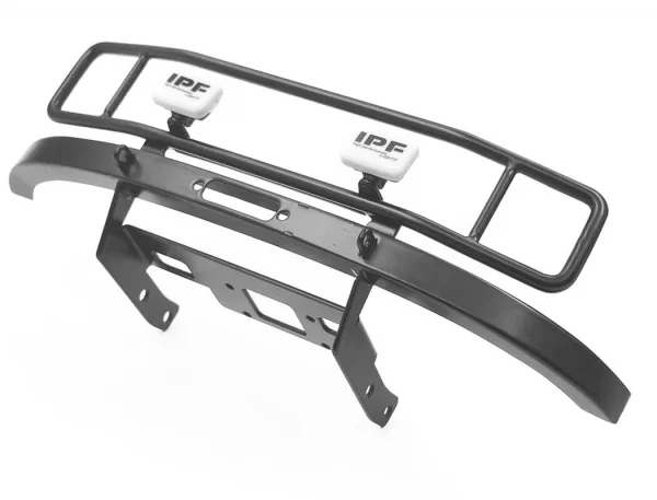 RC4WD Ranch Steel Front Winch Bumper W/ Ipf Lights For Axial 1:10 SCX10 II Umg10 (Black) &mdash; image 5 of 8