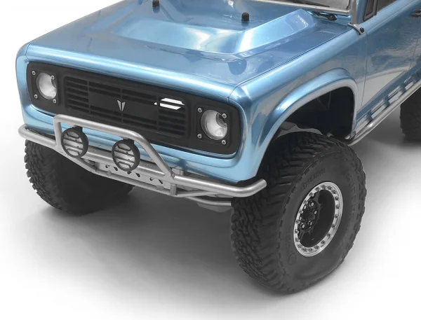 RC4WD Tri-X Steel Stinger Front Bumper W/ Lights For Vanquish Vs4-10 Origin Body (Silver) — image 9 of 9