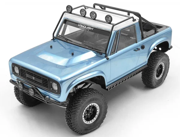 RC4WD Exterior Steel Roll Cage W/ Lights For Vanquish Vs4-10 Origin Halfcab Body (Black) &mdash; image 7 of 9