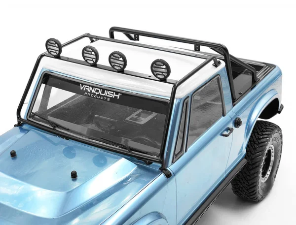 RC4WD Exterior Steel Roll Cage W/ Lights For Vanquish Vs4-10 Origin Halfcab Body (Black) &mdash; image 8 of 9