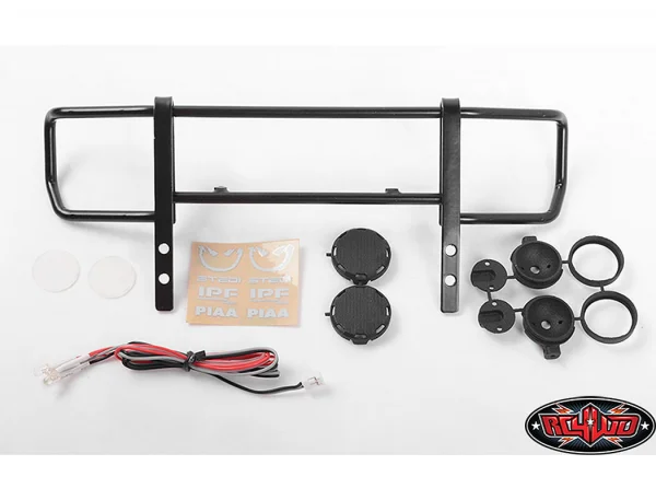 RC4WD Command Front Bumper W/Black Lights + Light Kit Set For Traxxas Mercedes-Benz G63 Amg 6X6