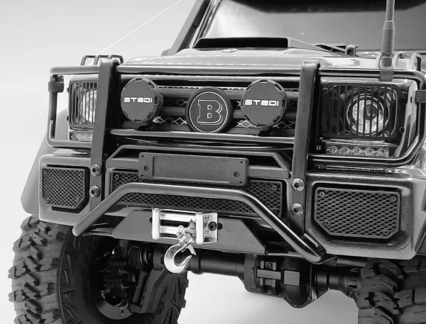 RC4WD Command Front Bumper W/White Lights For Traxxas Mercedes-Benz G63 Amg 6X6