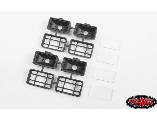 RC4WD Command Roof Rack W/Diamond Plate + 4X Square Lights Traxxas TRX-4 Mercedes-Benz G-500 (A)