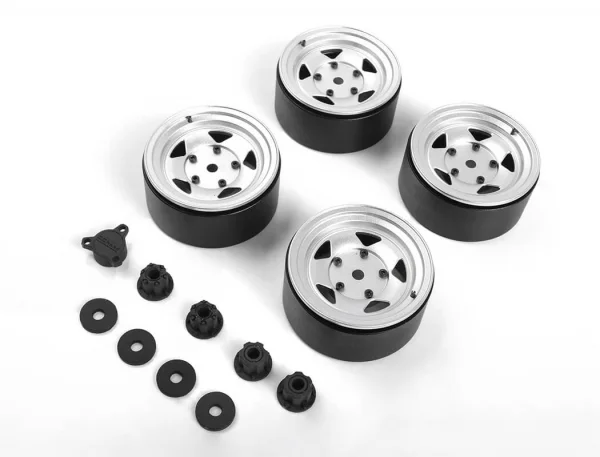 RC4WD Seren 2.2 Beadlock Wheels W/ Center Caps (Silver) — image 4 of 9