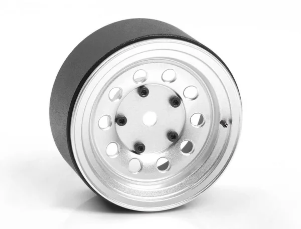 RC4WD Burato 2.2 Beadlock Wheels W/ Center Caps (Silver)