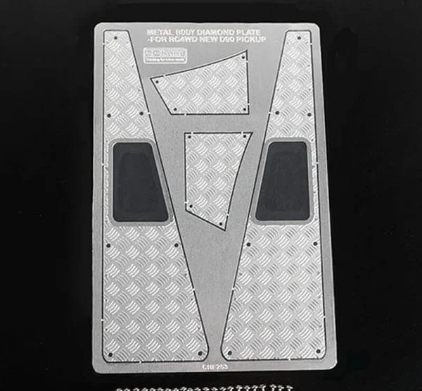 Steel Front Side Hood Diamond Plates for RC4WD Gelande II 2015 Land Rover Defender D90 RC4WD