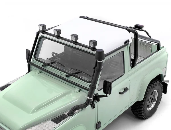 Front Window Roll Cage w/ Flood Lights for RC4WD Gelande II 2015 Land Rover Defender D90 (Heritage Edition) RC4WD