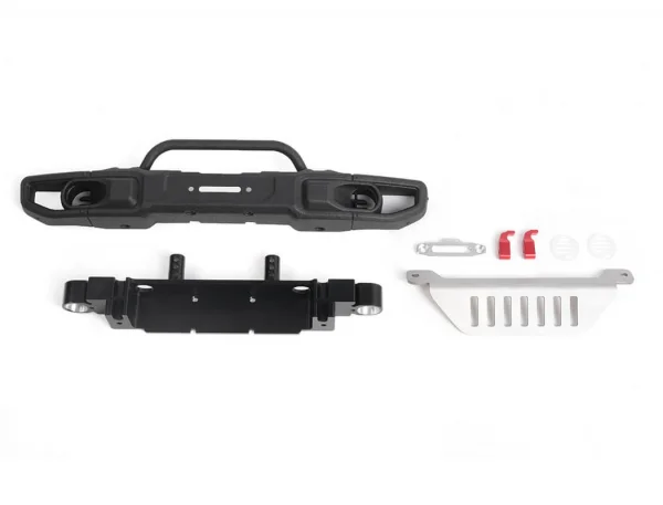 OEM Wide Front Winch Bumper W/ Steering Guard for Axial 1:10 SCX10 III Jeep JLU Wrangler (B) RC4WD
