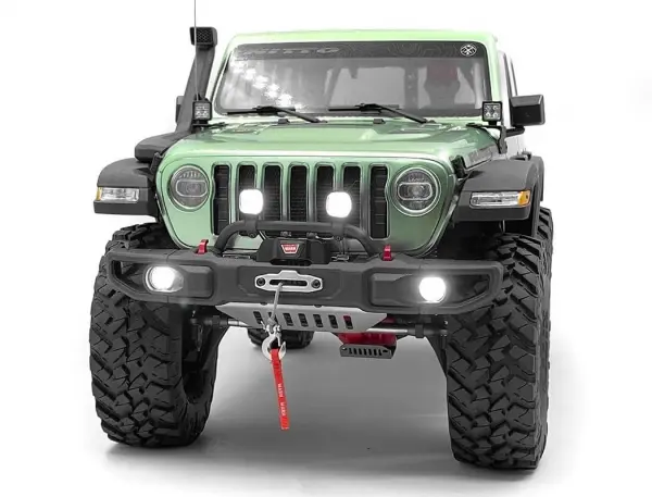 OEM Wide Front Winch Bumper W/ Steering Guard for Axial 1:10 SCX10 III Jeep JLU Wrangler (B) RC4WD — image 18 of 19