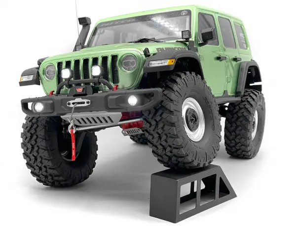 OEM Wide Front Winch Bumper W/ Steering Guard for Axial 1:10 SCX10 III Jeep JLU Wrangler (B) RC4WD — image 17 of 19