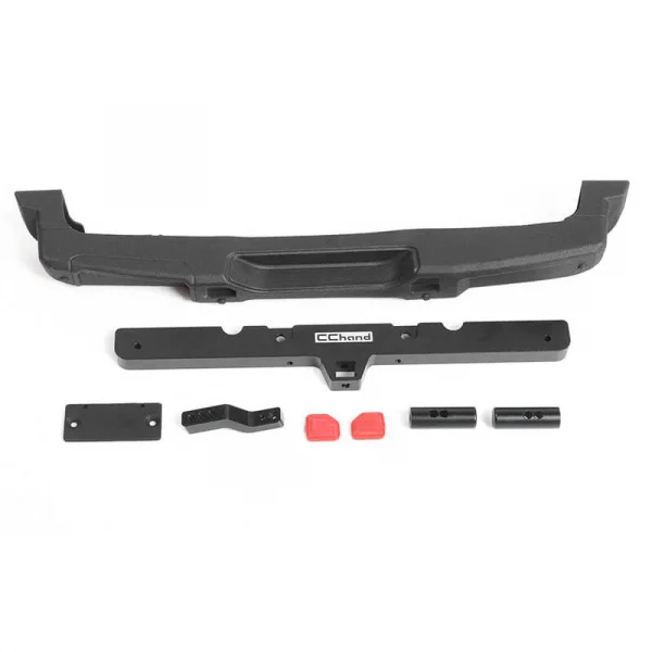 OEM Rear Bumper w/ Tow Hook + License Plate Holder for Axial 1:10 SCX10 III Jeep JLU Wrangler RC4WD